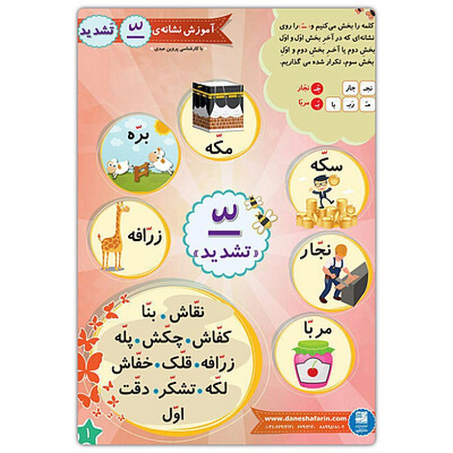لوح آموزش حروف استثنا و نشانه ۲