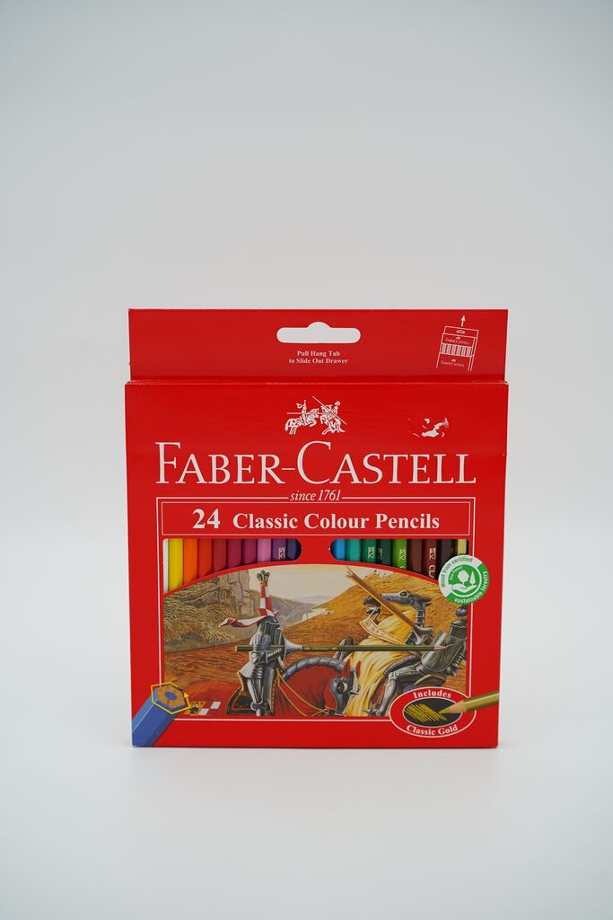 مداد رنگی‏ 24 مقوایی‏ فابرکاستل‏