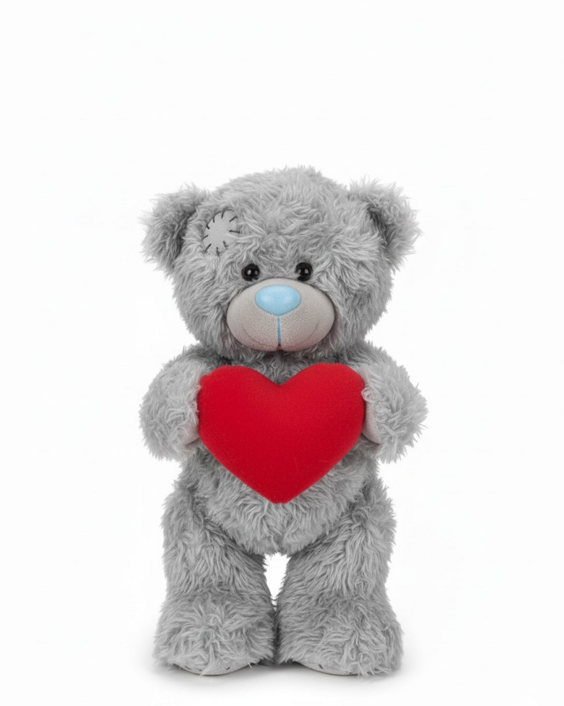عروسک پولیشی خرس می تو یو قلب به دست(19سانت)