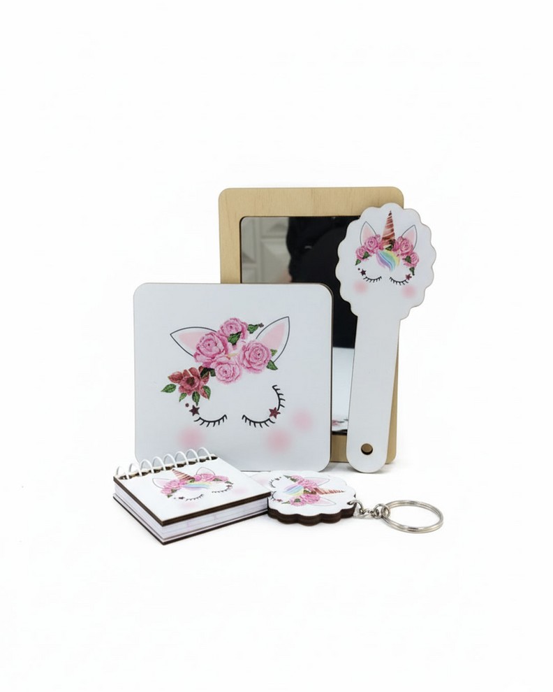 ست مربع 4 تکه چوبی فانتزی