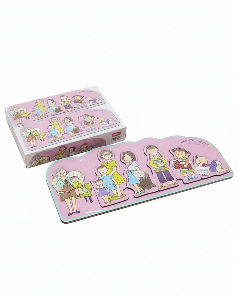 پازل چوبی مراحل رشد انسان/دختر/دهکده