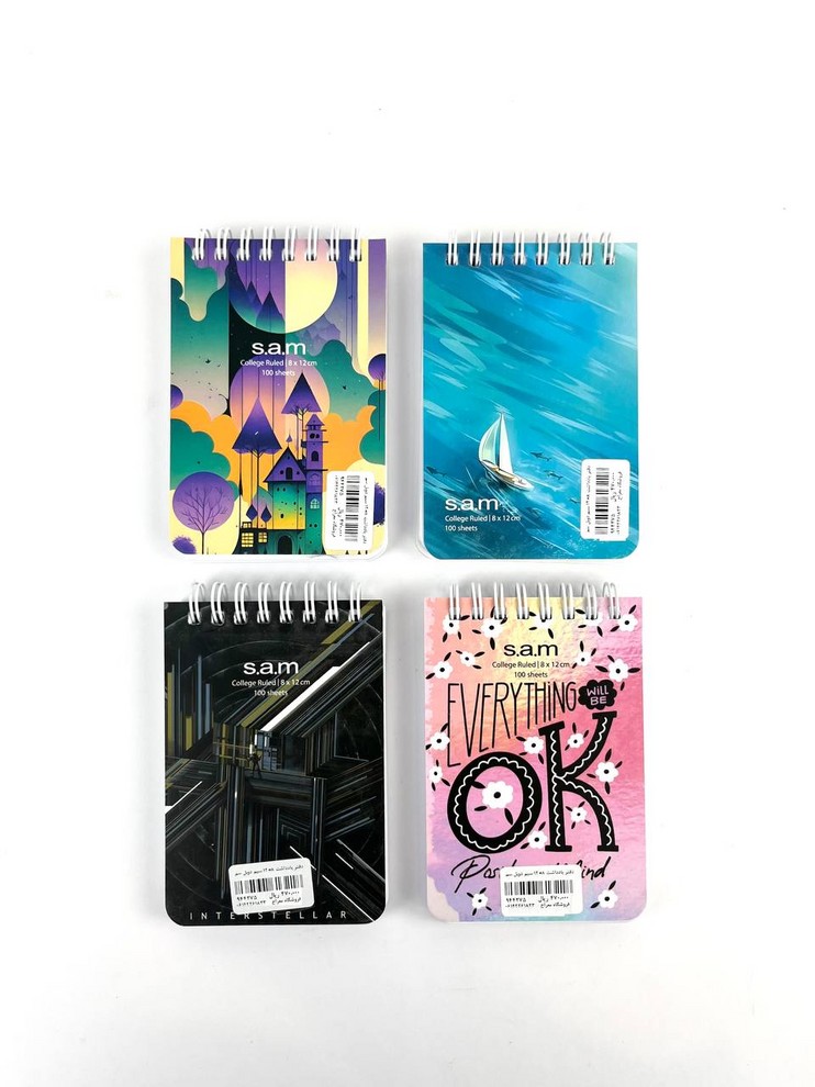 دفتر یادداشت 8*12 سیم دوبل سم