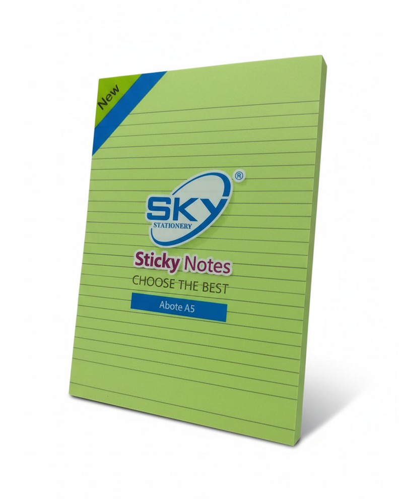 یادداشت چسبی فسفری خط دار a5  اسکای