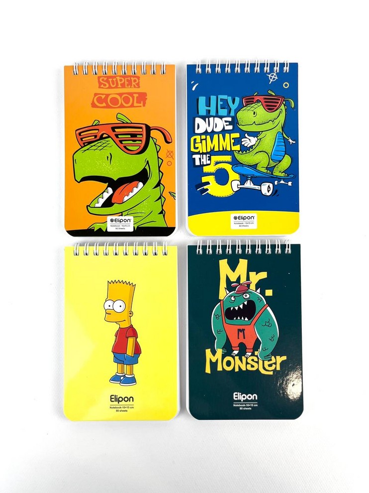 دفتر یادداشت 80 سیمی فانتزی  الیپون / کد 262