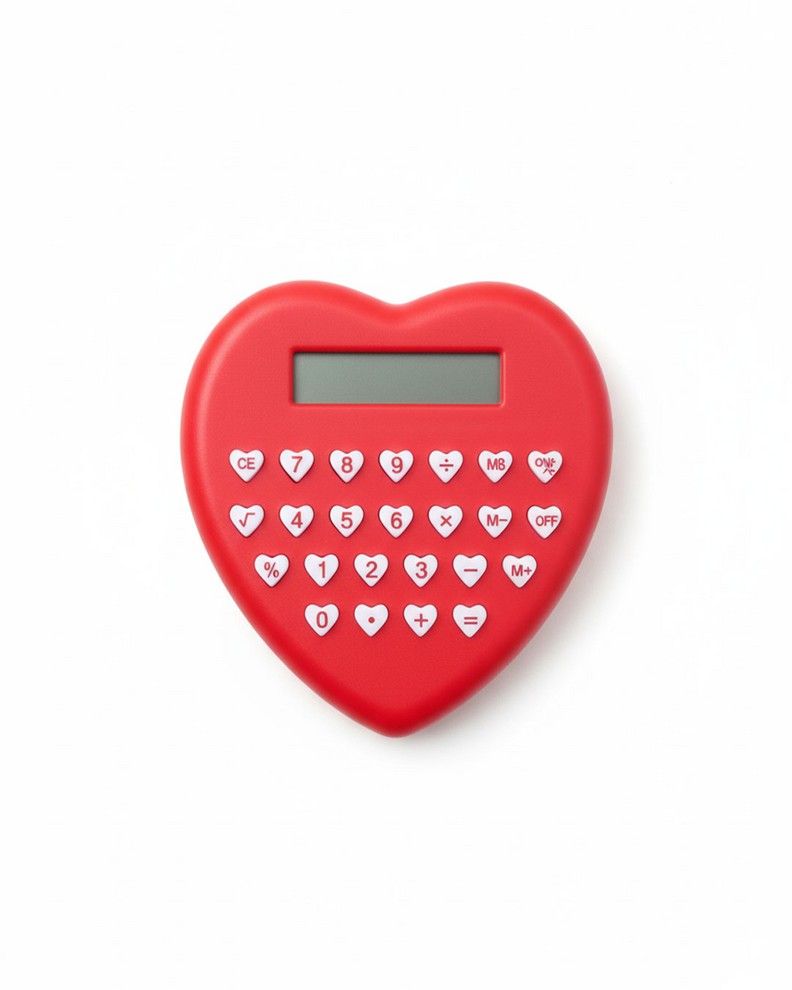 ماشین حساب طرح قلب قرمز