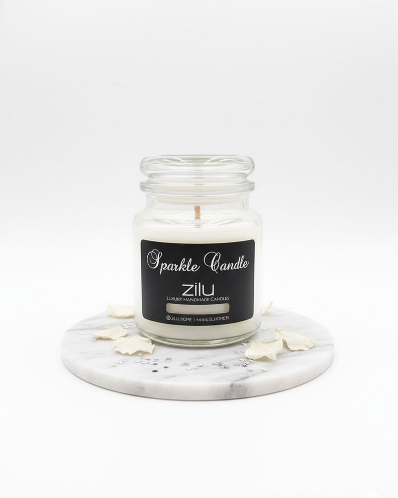 شمع معطر اسپارکل کوچک سفید