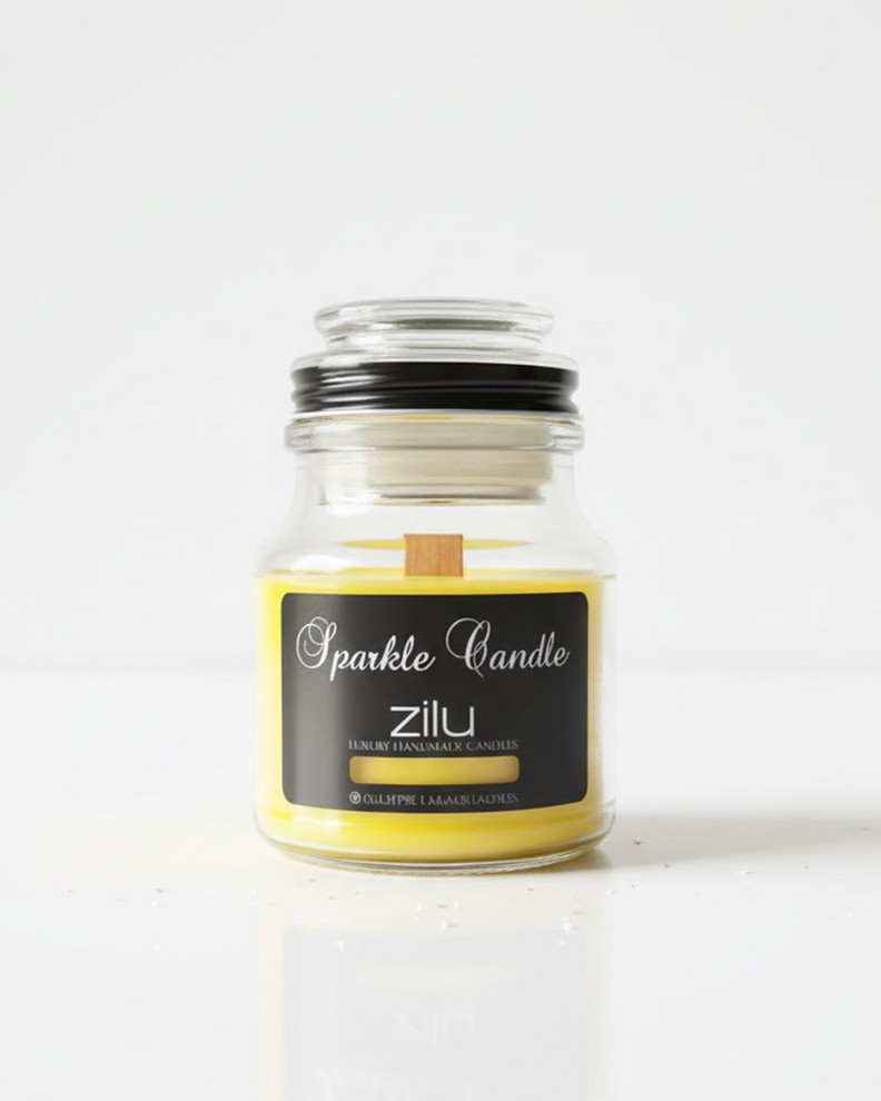 شمع معطر اسپارکل کوچک زرد