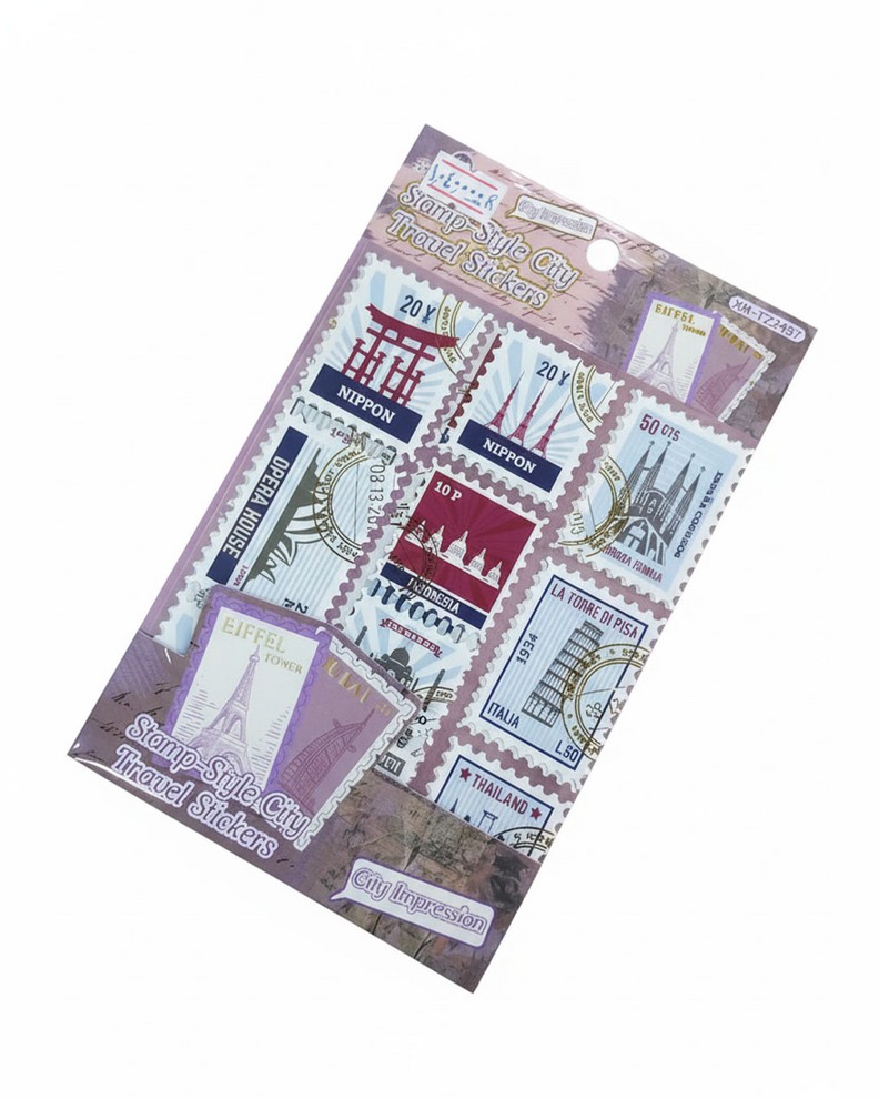 پک 4 ورقی استیکر تمبر سفر